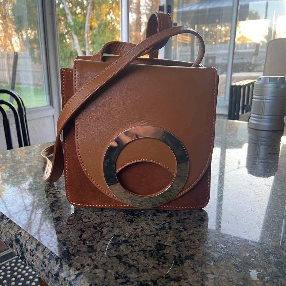 Brown cross body purse